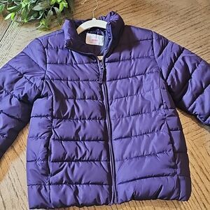 Purple puffer jacket size 7/8 M Place excellent condition